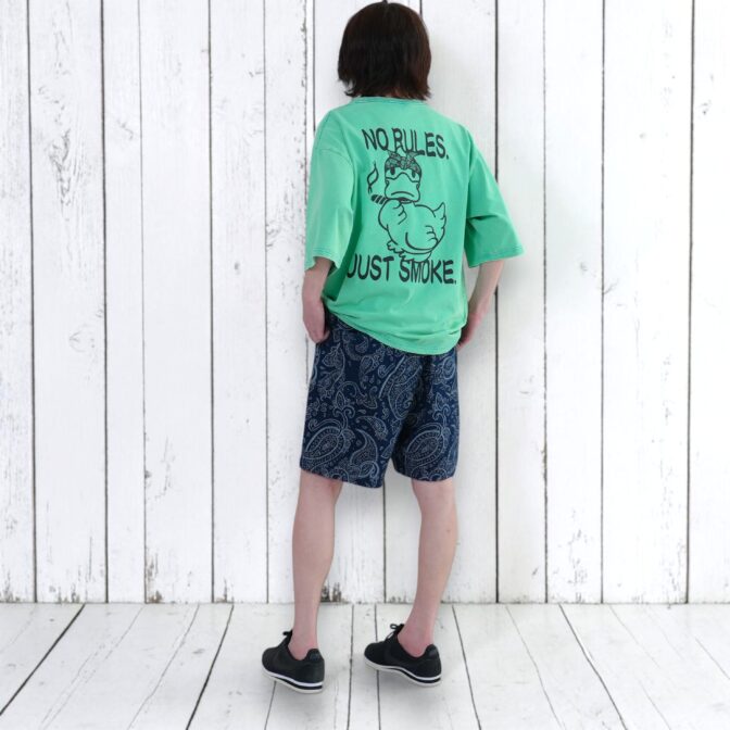 デニムジャガードショーツ　ペイズリー　JQD　Godisru