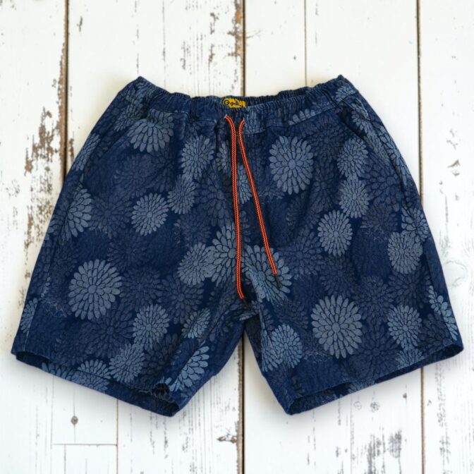 デニム　菊　ジャガードショーツ　JGD　Godisru