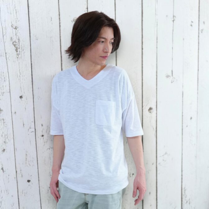 鯉口Tシャツ　鯉口シャツ　Godisru　無地TEE
