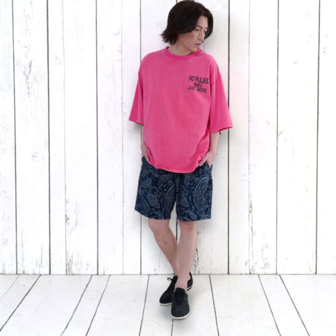 デニムジャガードショーツ　ペイズリー　JQD　Godisru