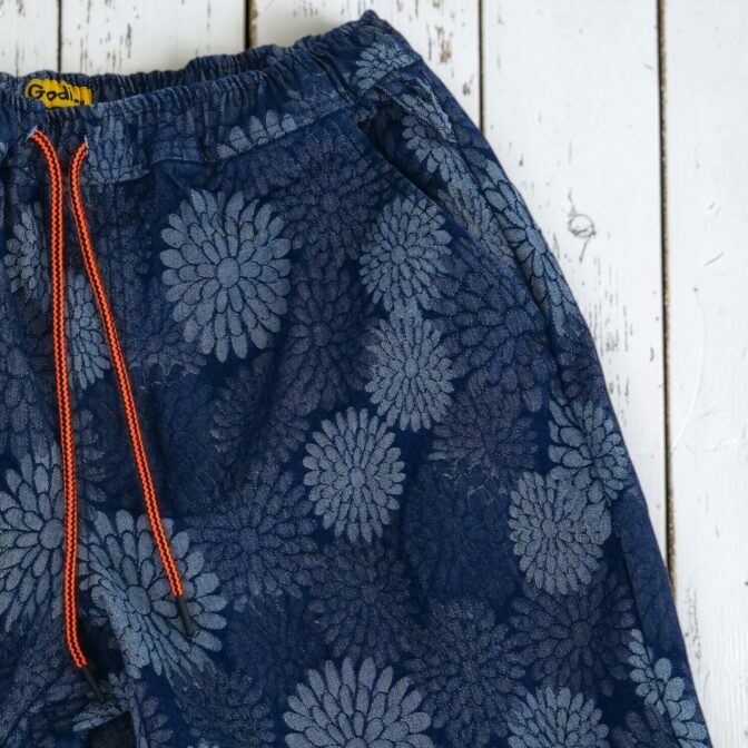 デニム　菊　ジャガードショーツ　JGD　Godisru