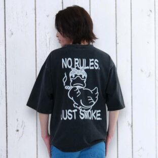 INDIGO WASH BIG TEE / WARU-DUCK